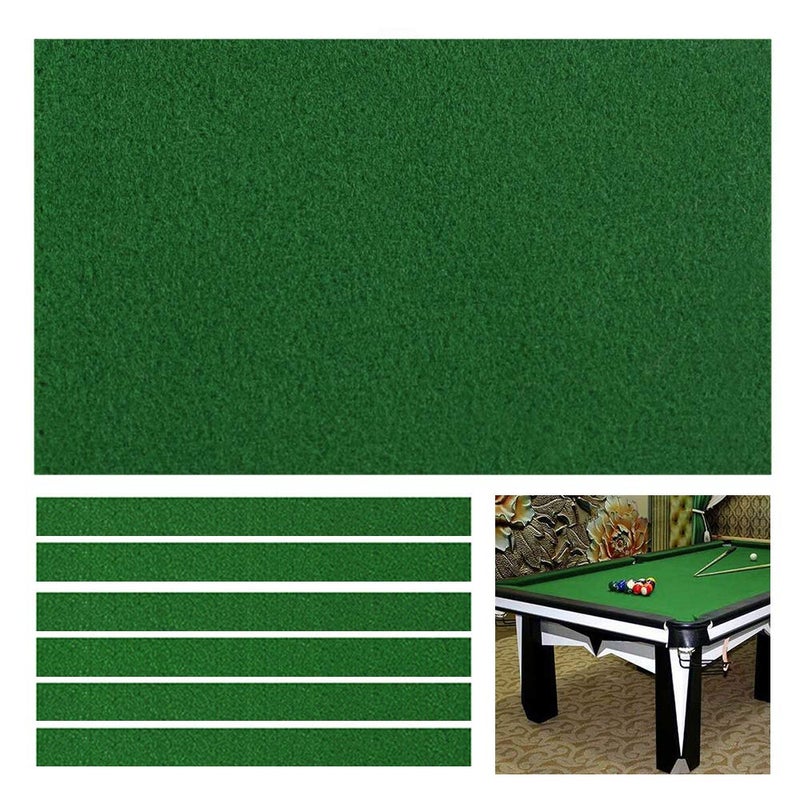 Boshen Billiard Cloth Pool Table Felt with 6 Cloth Strips for 7 Foot Table Fast Pre-Cut Rails, 3 Fabrics for Choice - Image 1